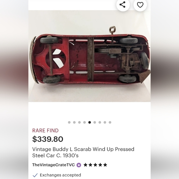 Antique Toy Wind-up Car - Picture 1 of 6